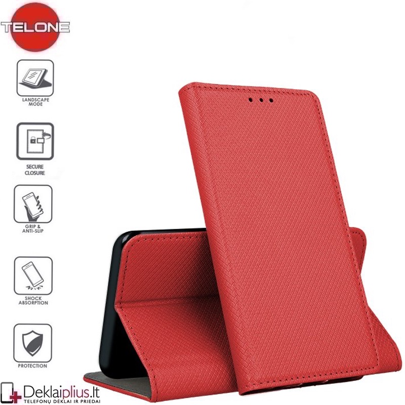 Telone smart magnet atverčiamas dėklas - raudonas (NOKIA 2.3) Telone smart magnet atverčiamas dėklas - raudonas (NOKIA 2.3)